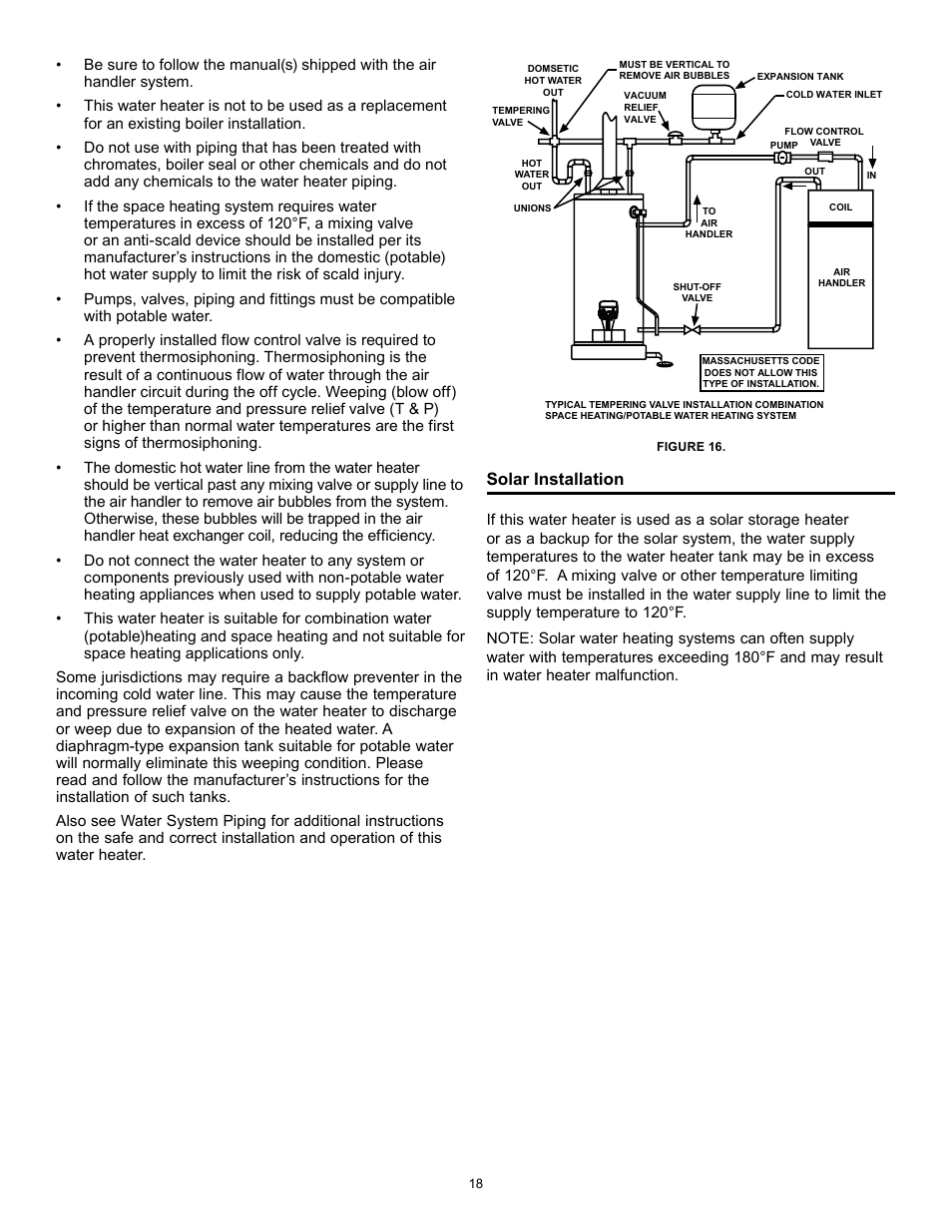 Solar installation | State Series 301 User Manual | Page 18 / 40