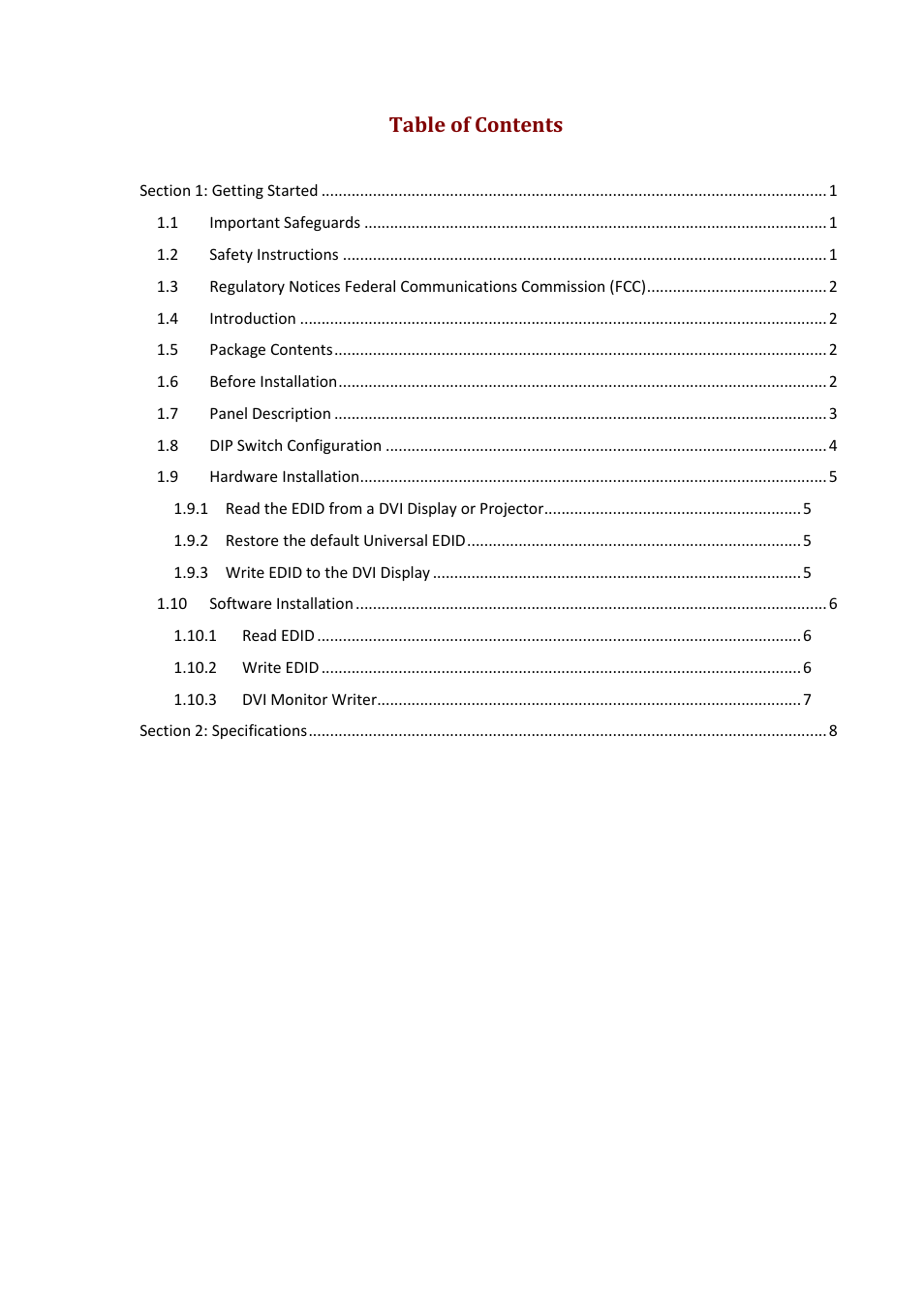 Avenview EDID Reader / Writer C-EDID-RW User Manual | Page 2 / 12