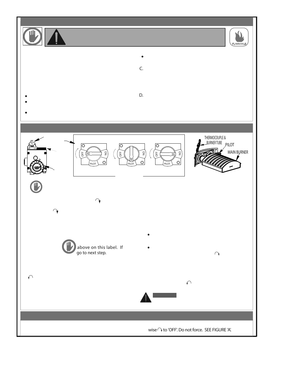 Lighting instructions, For your safety read before lighting, Warning | State GS6 75 URRBS User Manual | Page 16 / 32