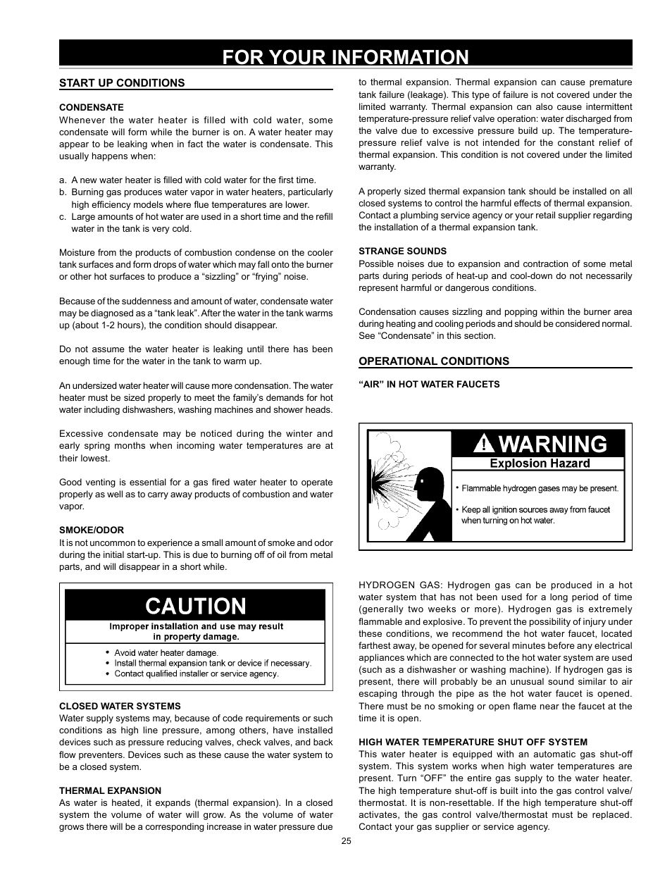 For your information | State GS6 75 YRPDT User Manual | Page 25 / 36