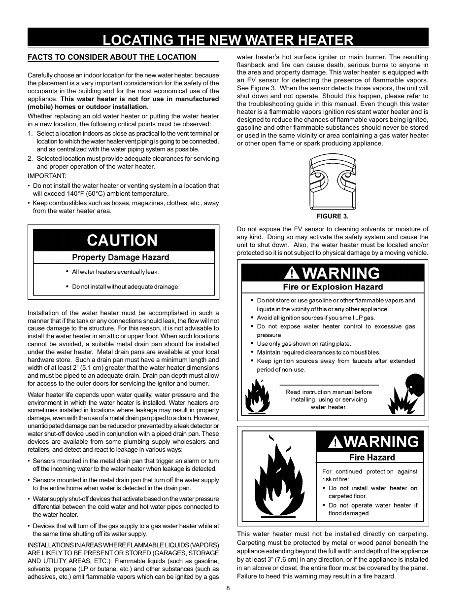 Locating the new water heater | State GS6 75 YRPDT User Manual | Page 8 / 36