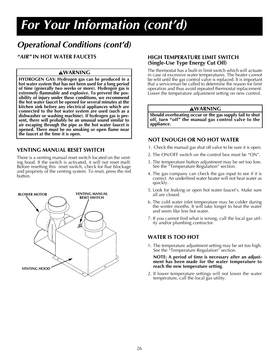 For your information (cont’d), Operational conditions (cont’d) | State PR6 75 XRPDT User Manual | Page 26 / 36