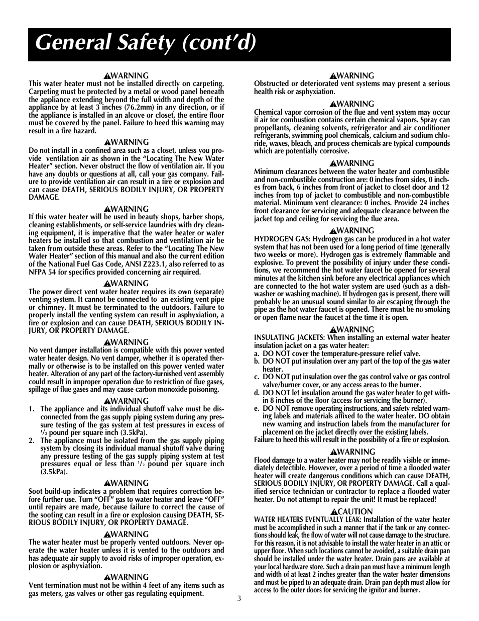 General safety (cont’d) | State PR6 75 XRPDT User Manual | Page 3 / 36