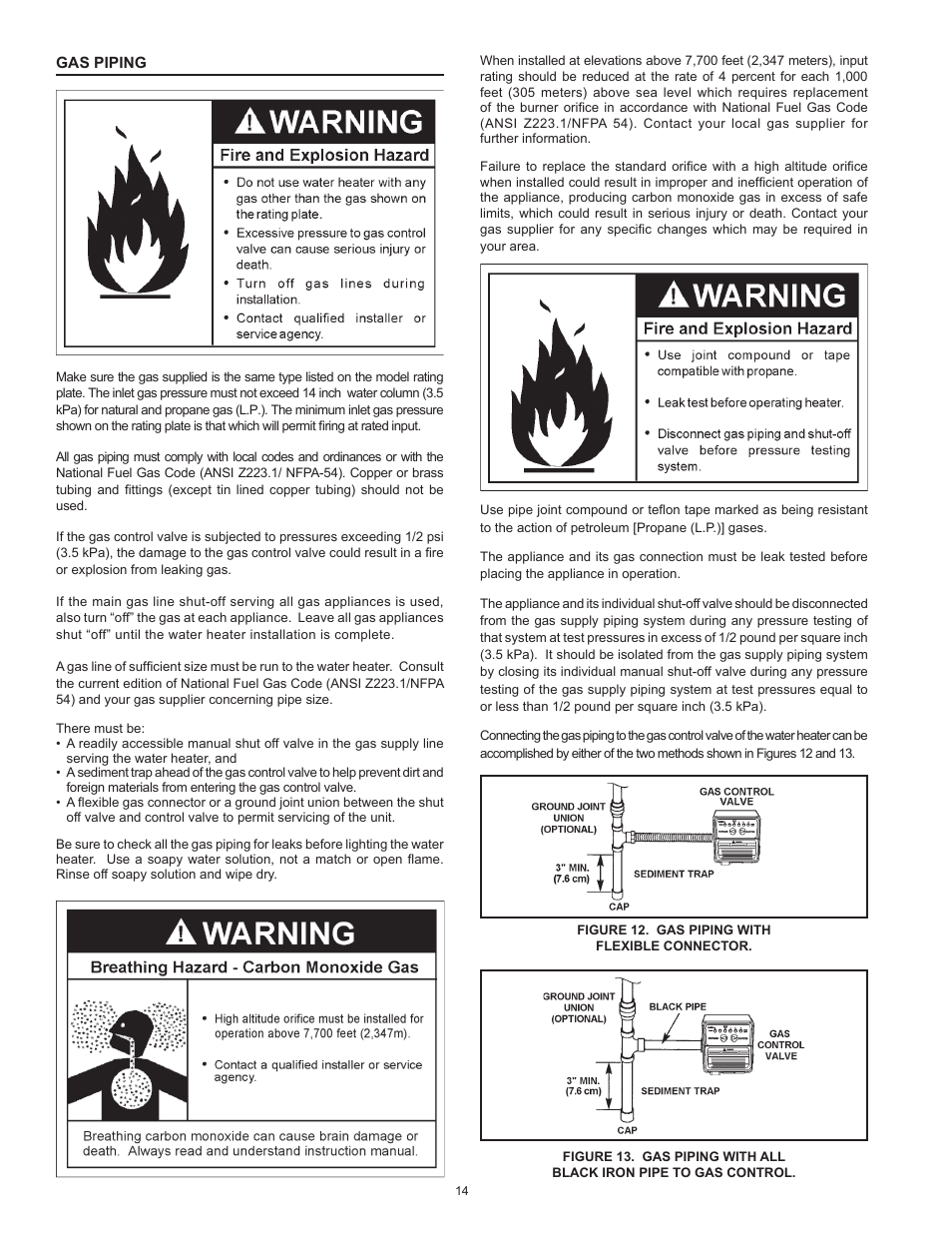 Gas piping | State GS6 75 YRVIT User Manual | Page 14 / 36