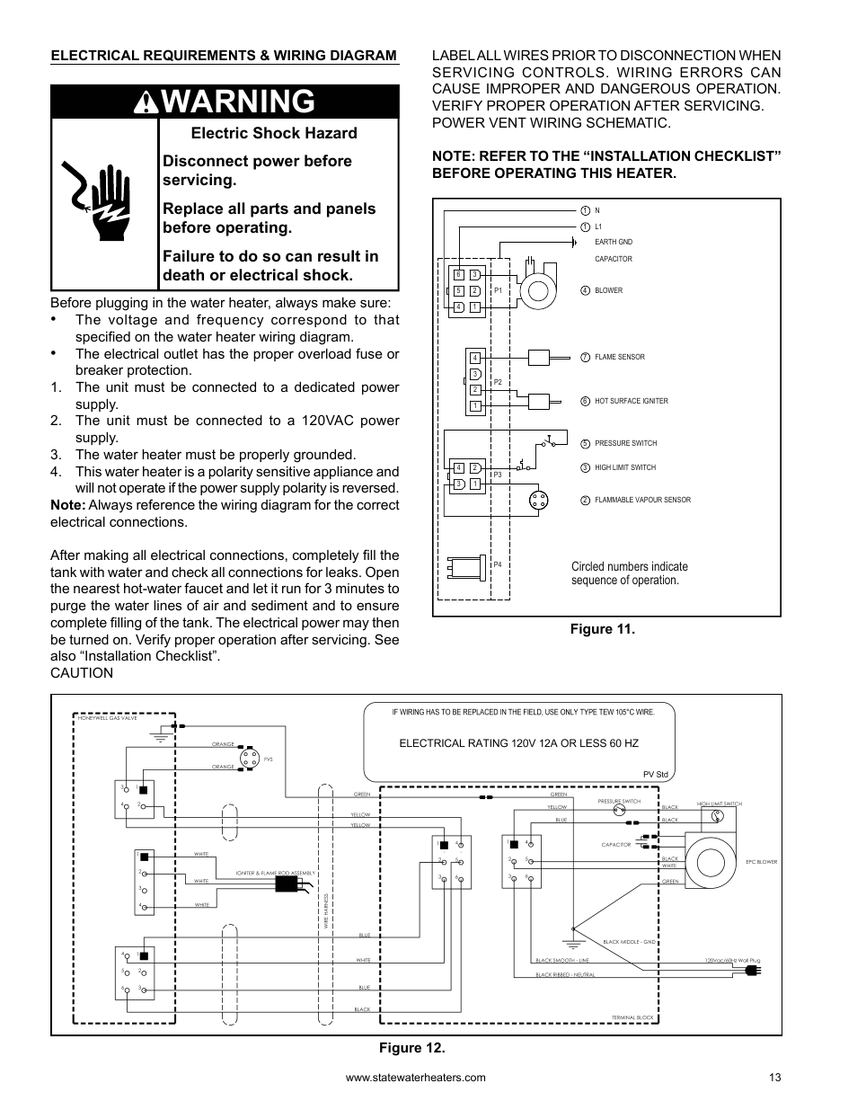 Warning, Figure 11 | State GS6 75 YRVHTL User Manual | Page 13 / 60