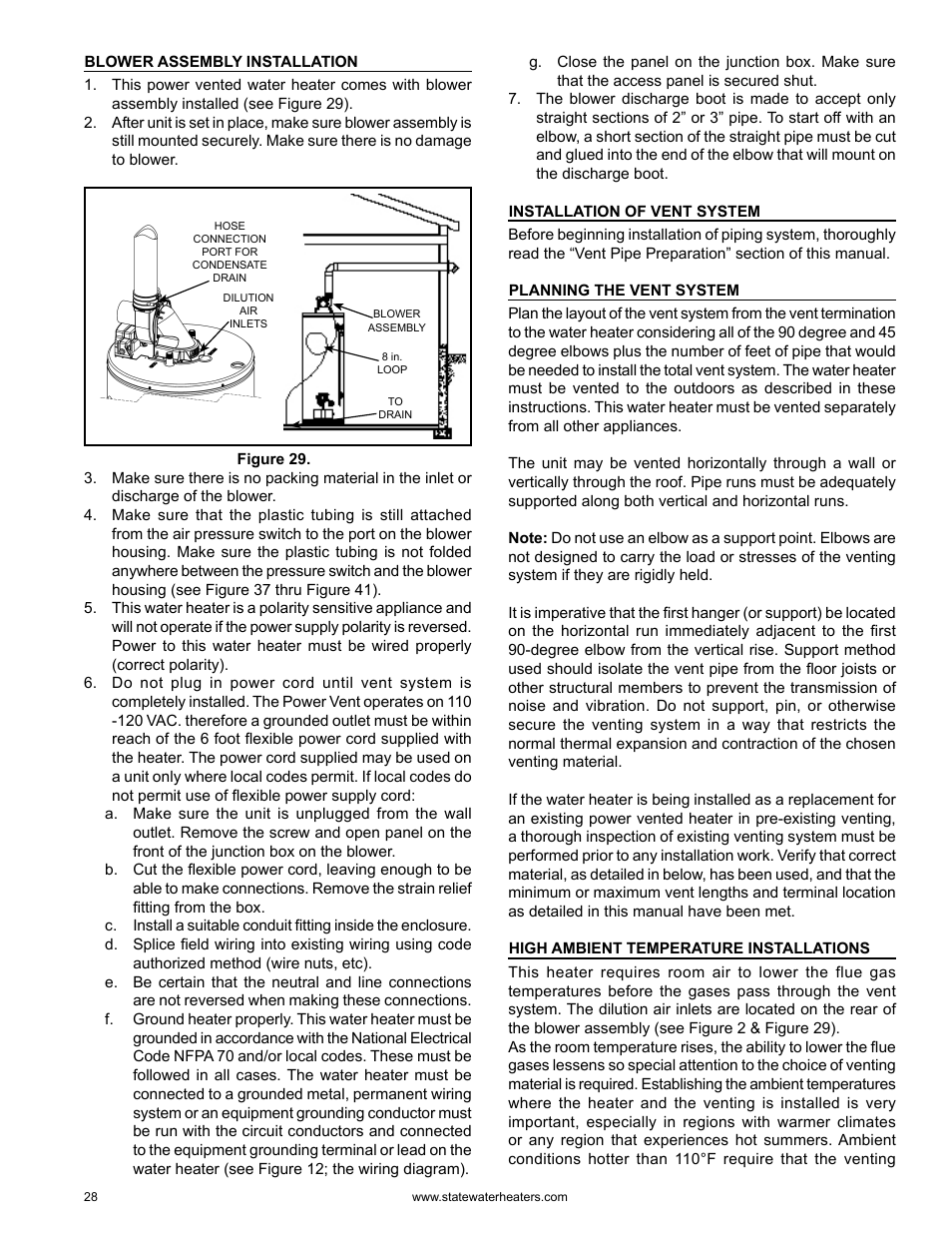 State GS6 75 YRVHTL User Manual | Page 28 / 60