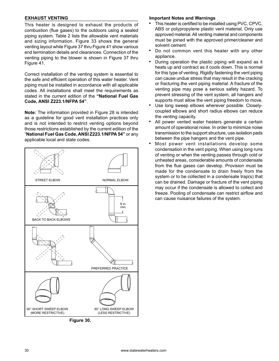State GS6 75 YRVHTL User Manual | Page 30 / 60