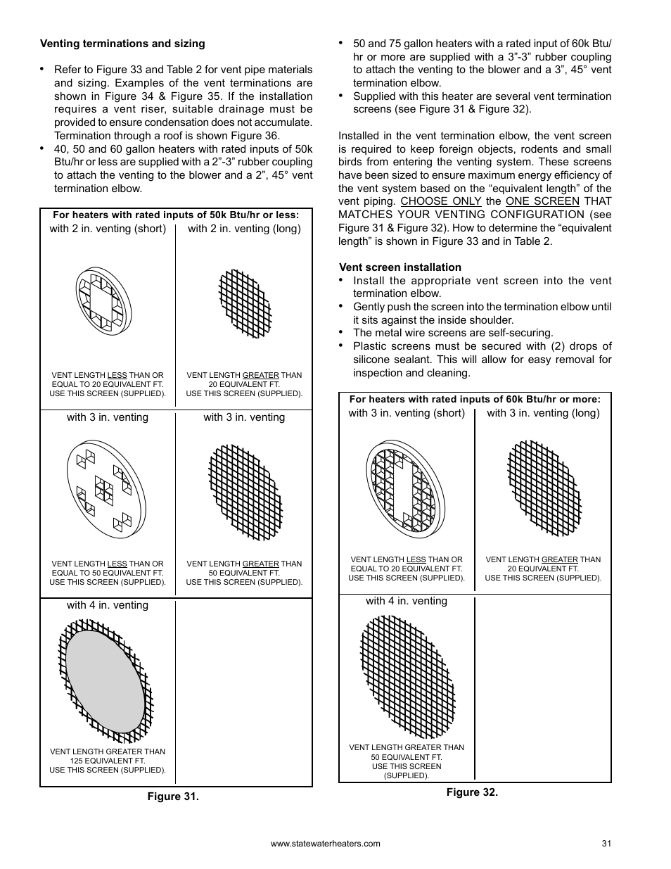 State GS6 75 YRVHTL User Manual | Page 31 / 60