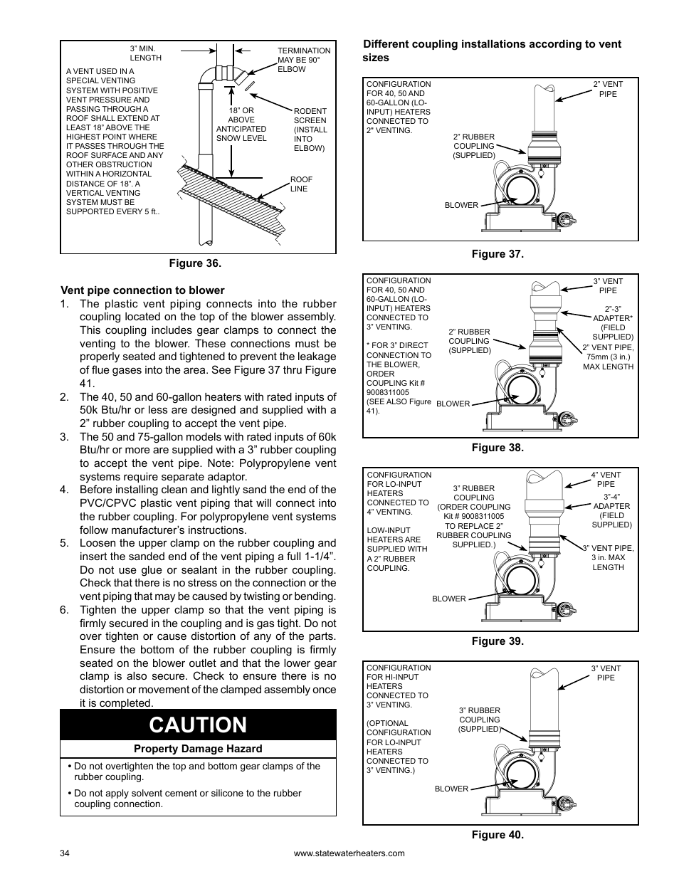 Caution | State GS6 75 YRVHTL User Manual | Page 34 / 60