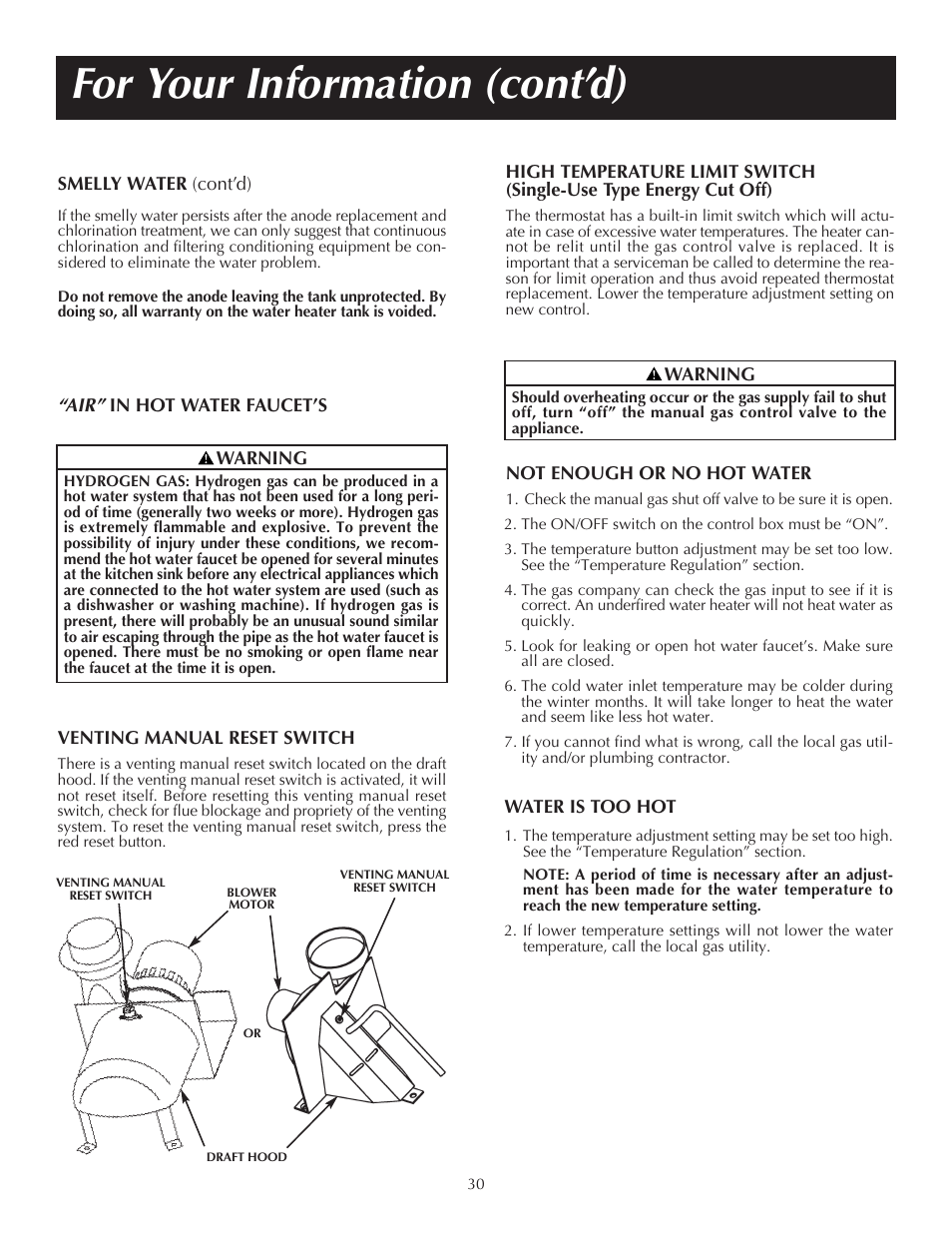 For your information (cont’d) | State PR6 75 XRVIT User Manual | Page 30 / 40