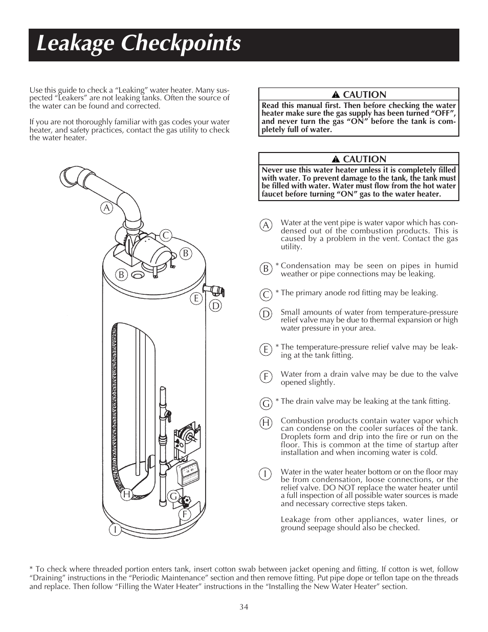 Leakage checkpoints | State PR6 75 XRVIT User Manual | Page 34 / 40