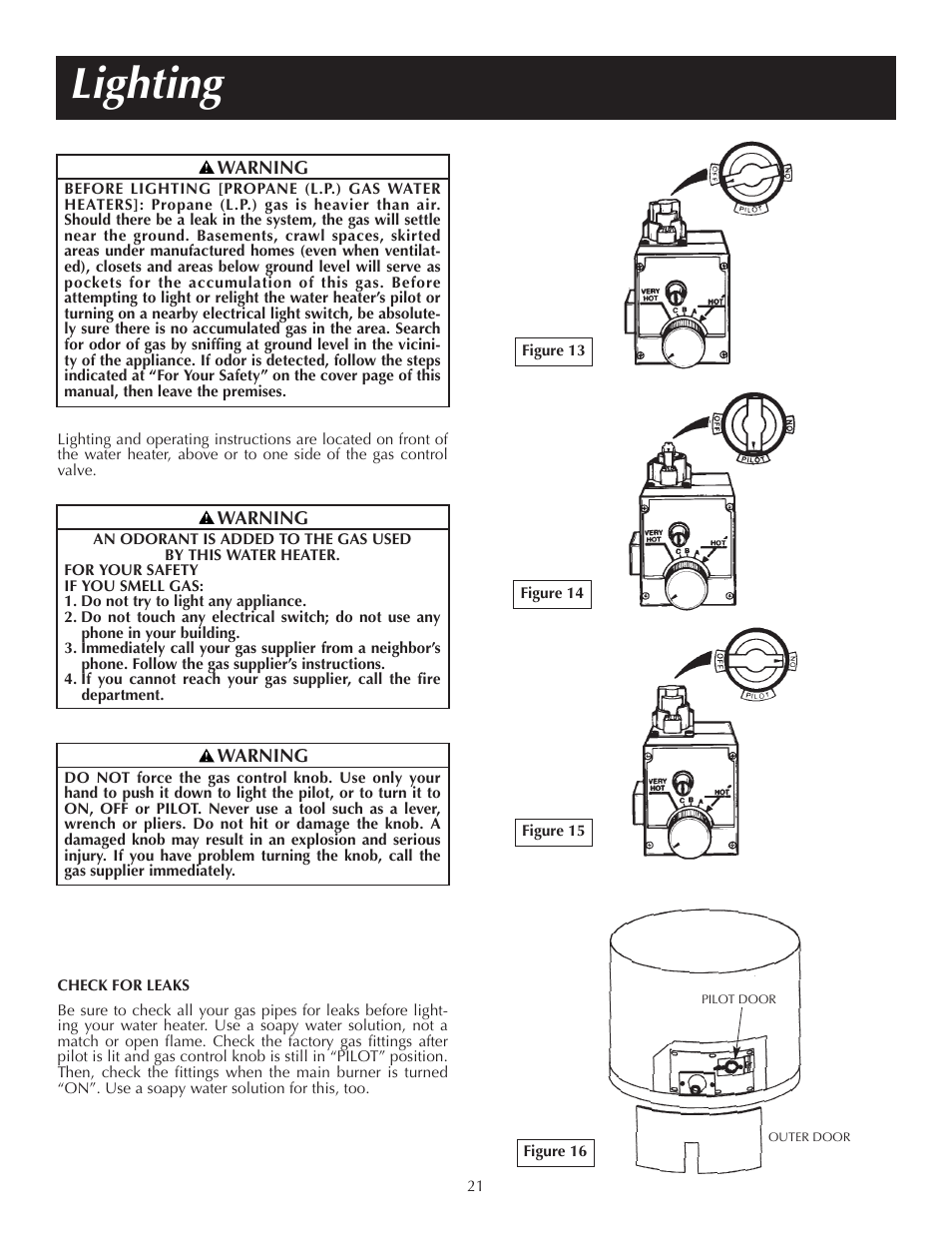 Lighting | State PR6 40 NHDST2 User Manual | Page 21 / 32