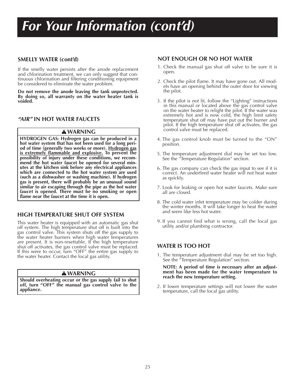For your information (cont’d) | State PR6 40 NHDST2 User Manual | Page 25 / 32