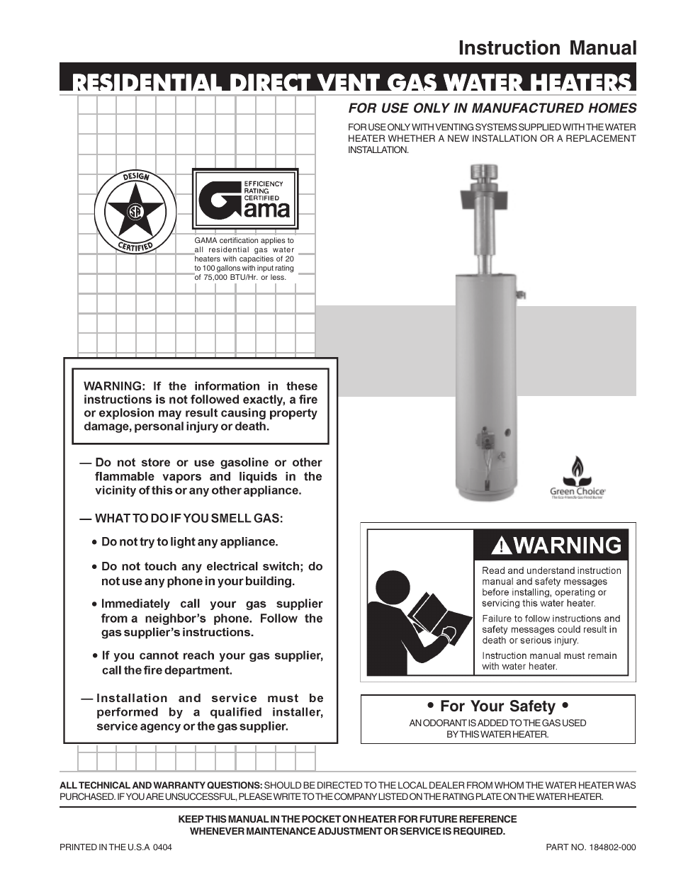 State PR6 50 NHDST2 User Manual | 28 pages