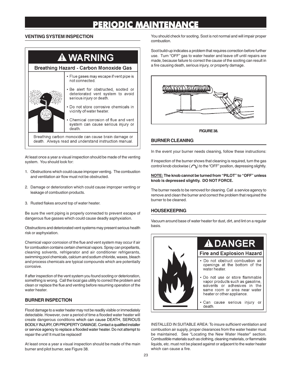 Periodic maintenance | State PR6 50 NHDST2 User Manual | Page 23 / 28