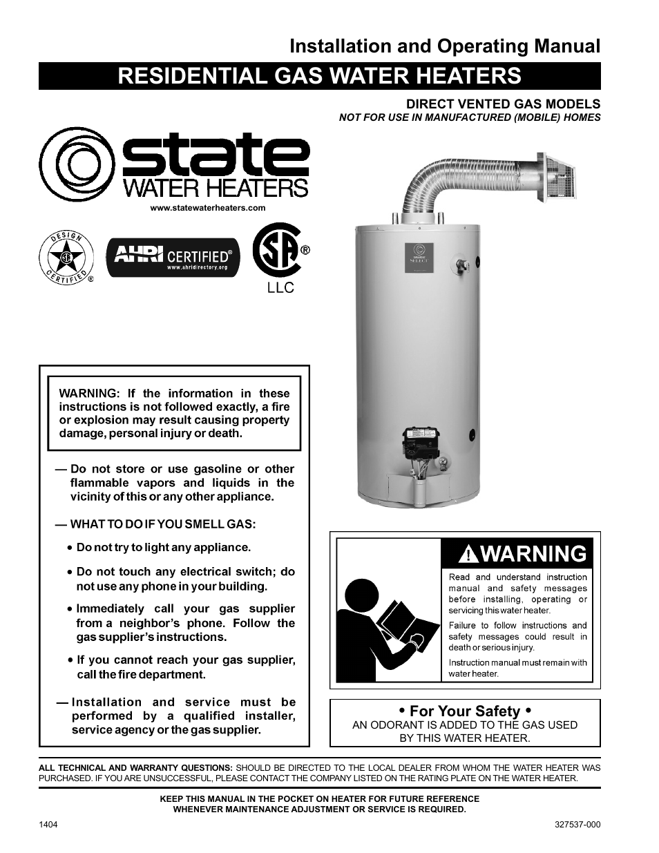 State GS6 75 YRDS L User Manual | 48 pages
