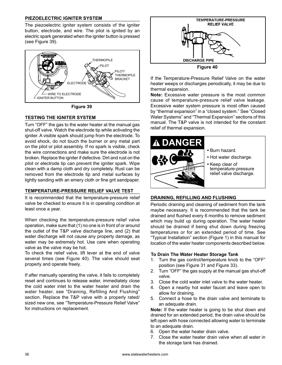 Danger | State GS6 75 YRDS L User Manual | Page 36 / 48
