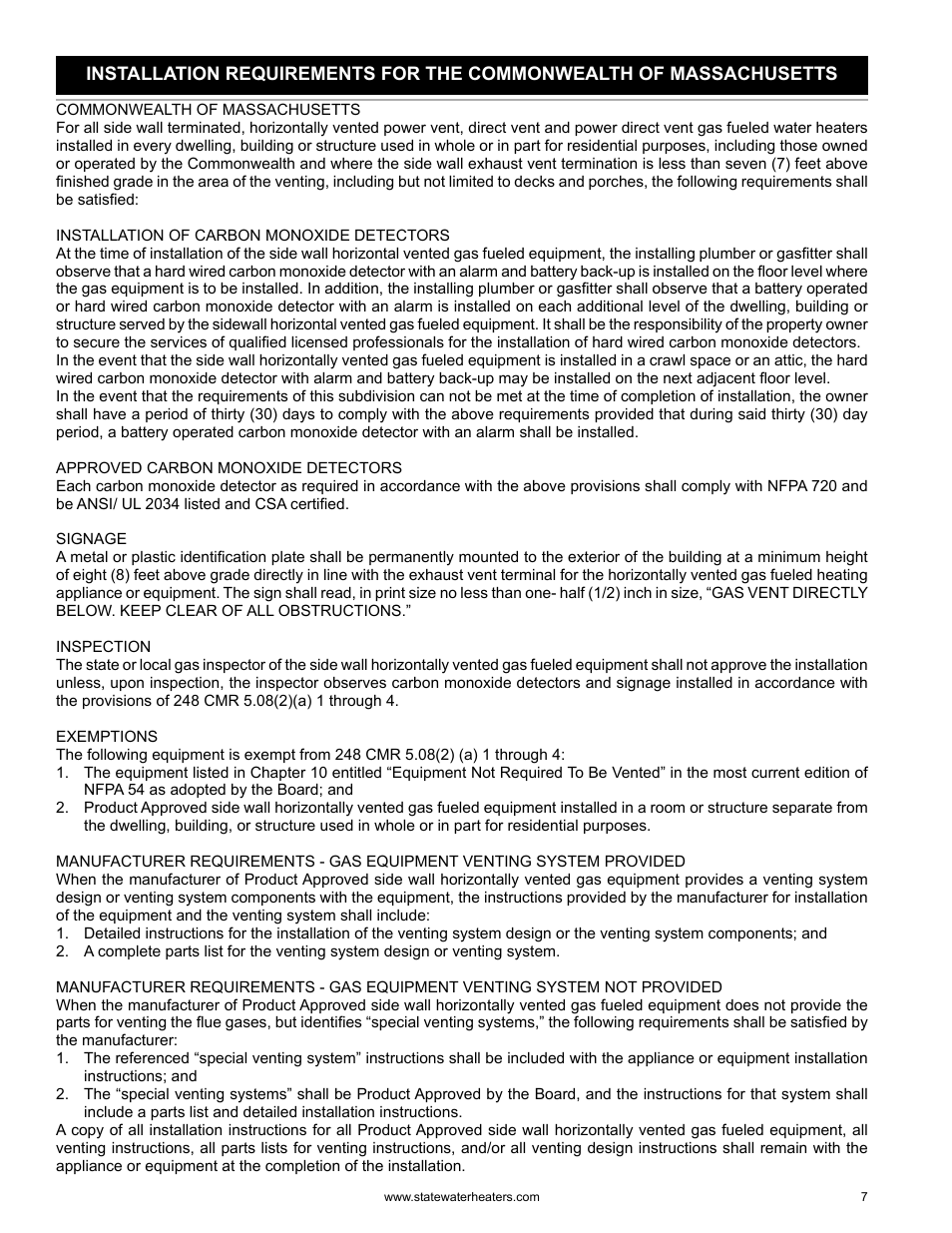 State GS6 75 YRDS L User Manual | Page 7 / 48