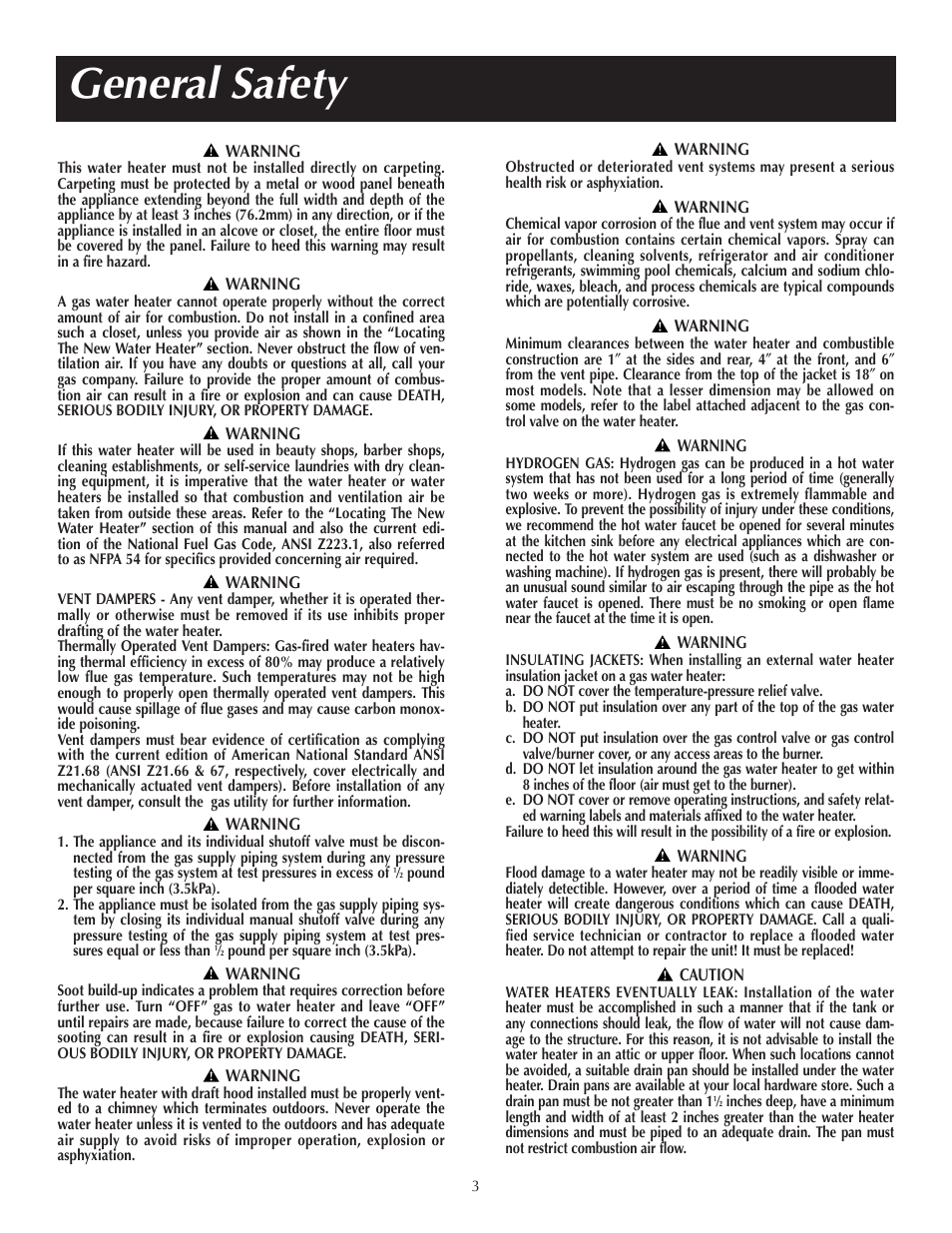 General safety | State GS6 65 XRRT User Manual | Page 3 / 24