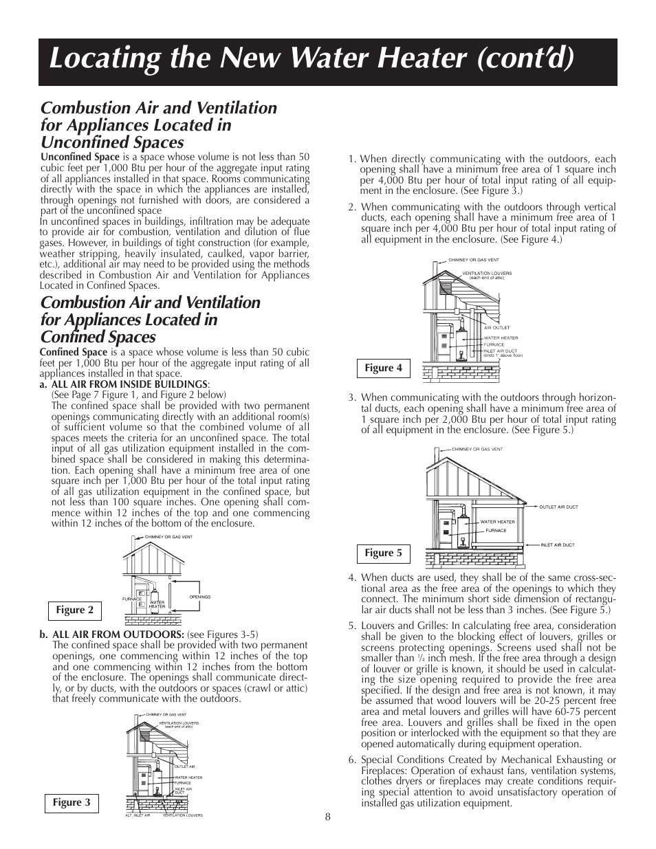 Locating the new water heater (cont’d) | State GS6 65 XRRT User Manual | Page 8 / 24