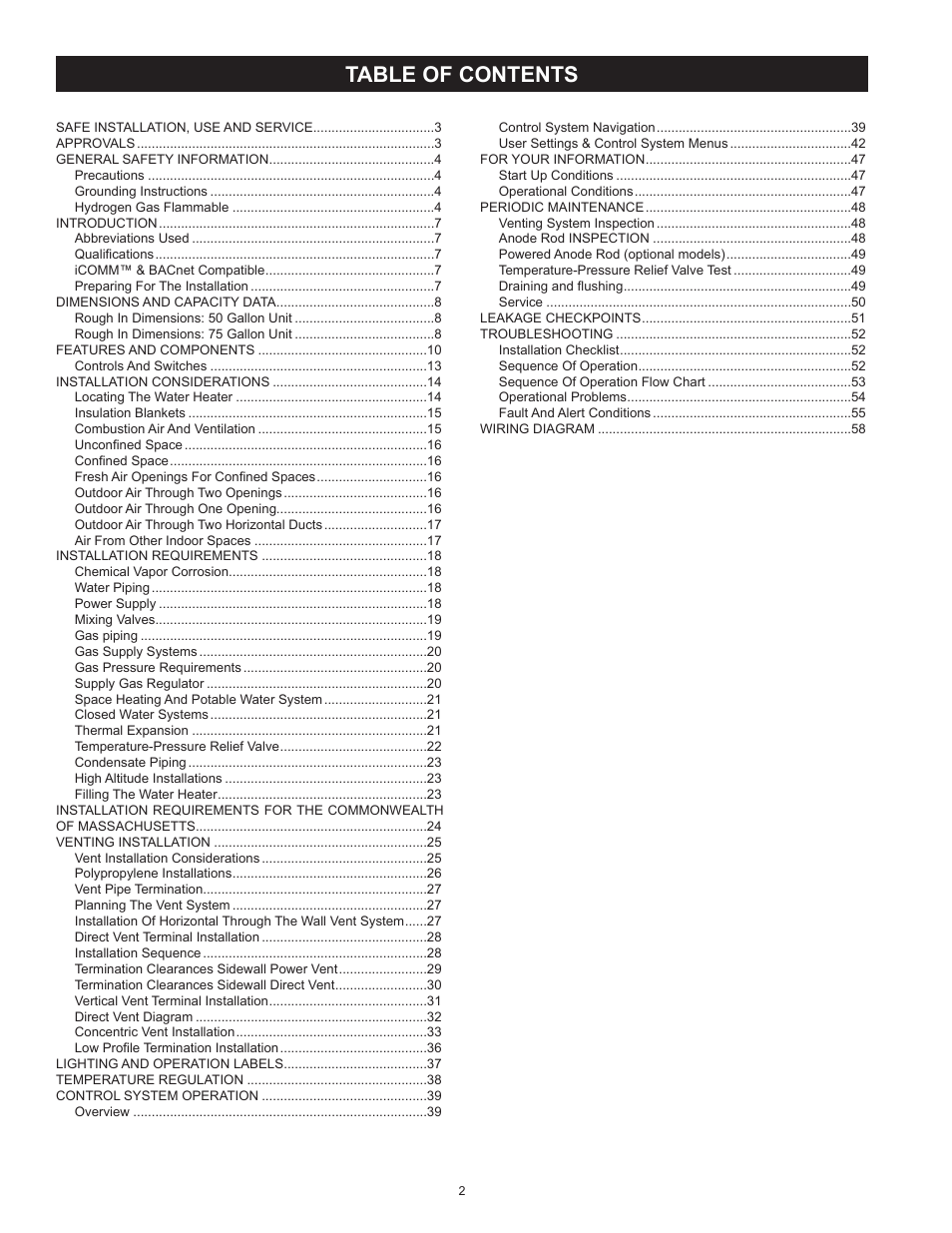 State GP6 75 YTPDT User Manual | Page 2 / 60