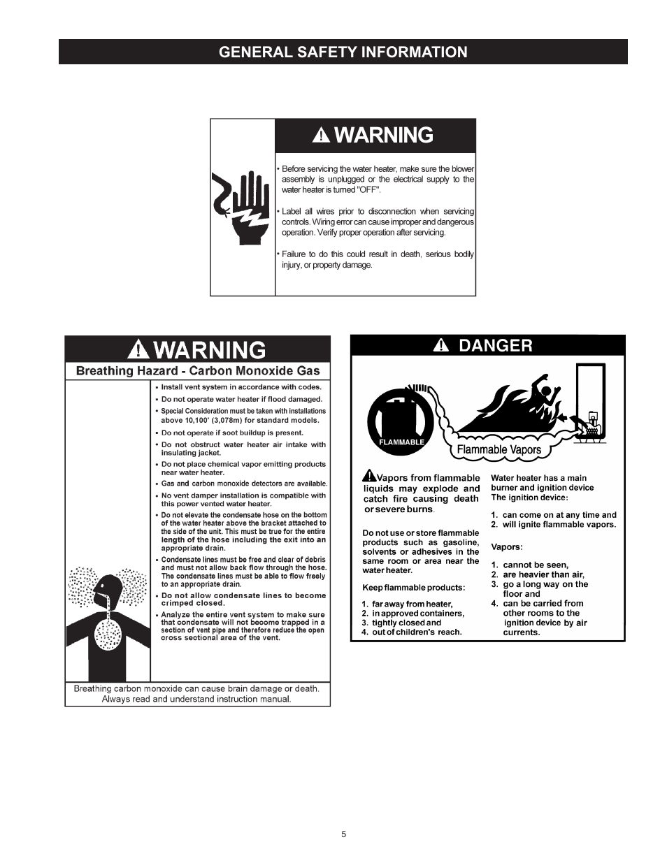 General safety information | State GP6 75 YTPDT User Manual | Page 5 / 60