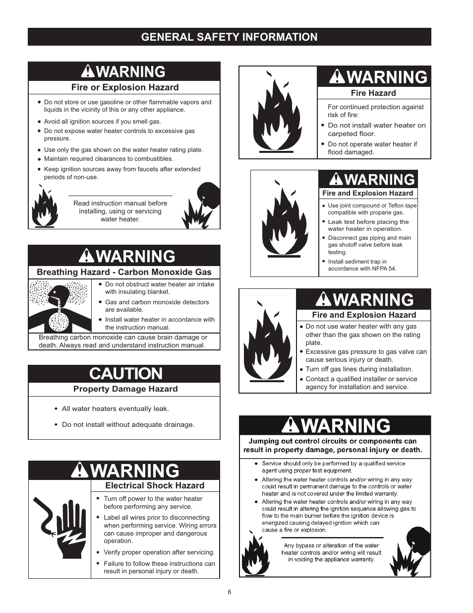 Caution, General safety information, Fire or explosion hazard | State GP6 75 YTPDT User Manual | Page 6 / 60