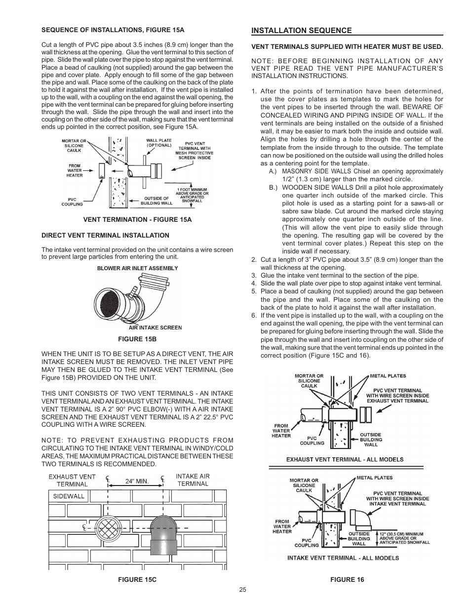 Installation sequence | State GP6 50 HTPDT User Manual | Page 25 / 56