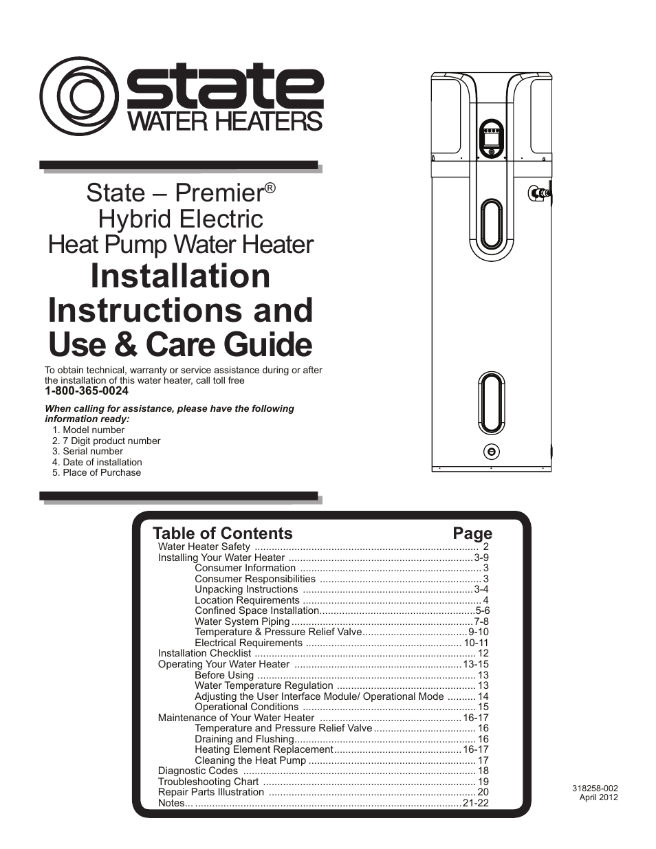 State EPX 80 DHPT User Manual | 22 pages