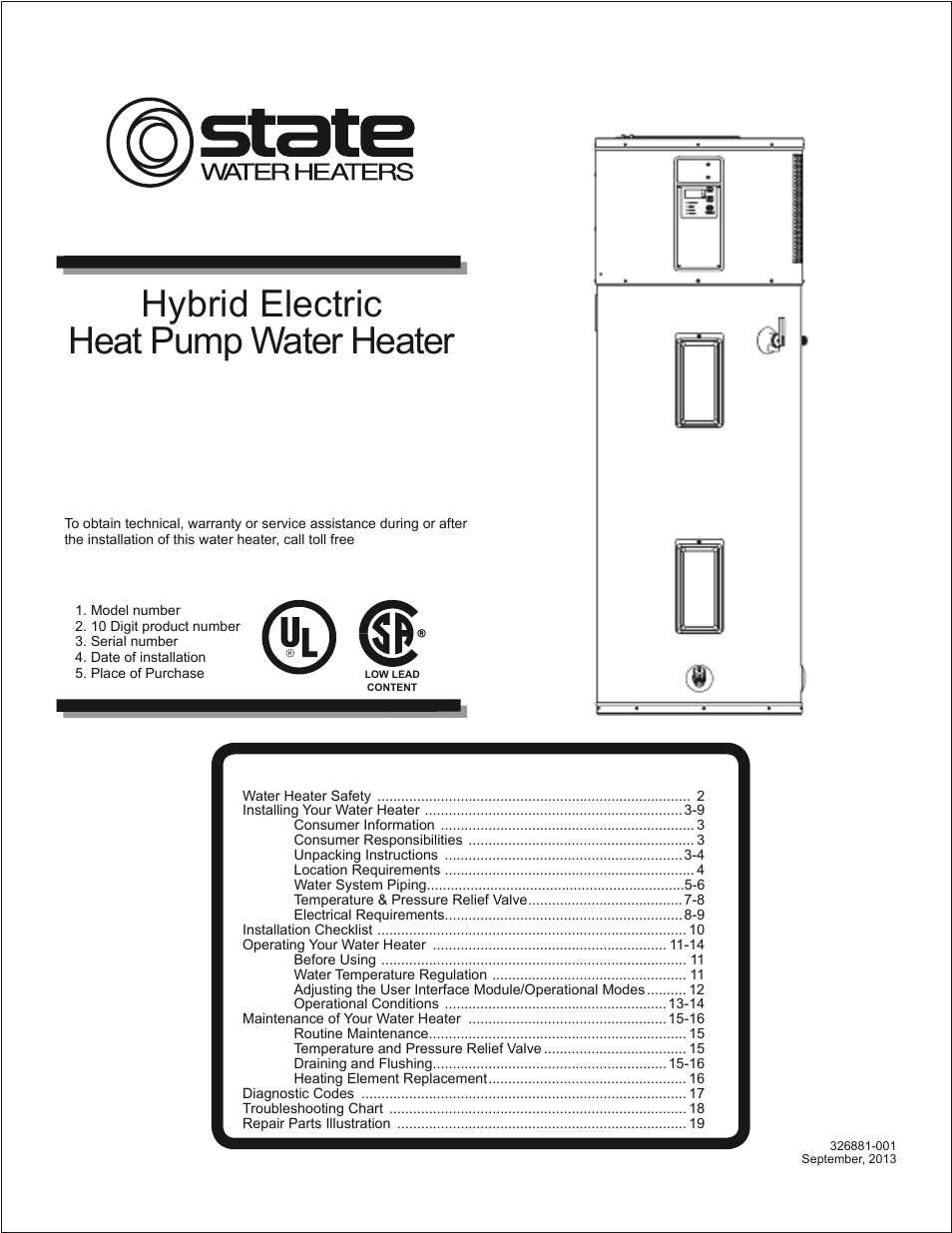State SPX 50 DHPT User Manual | 20 pages
