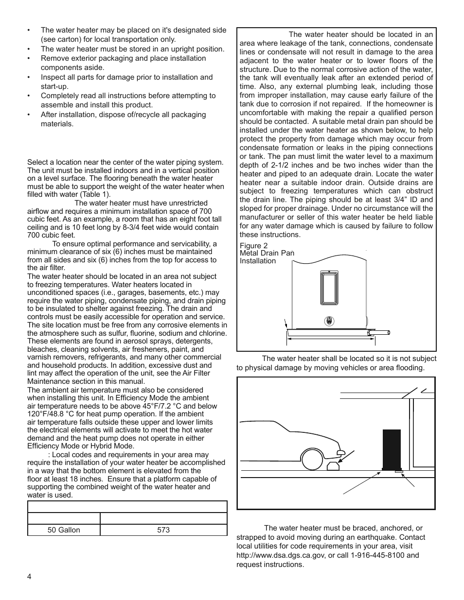 Location requirements, Site location | State SPX 50 DHPT User Manual | Page 4 / 20