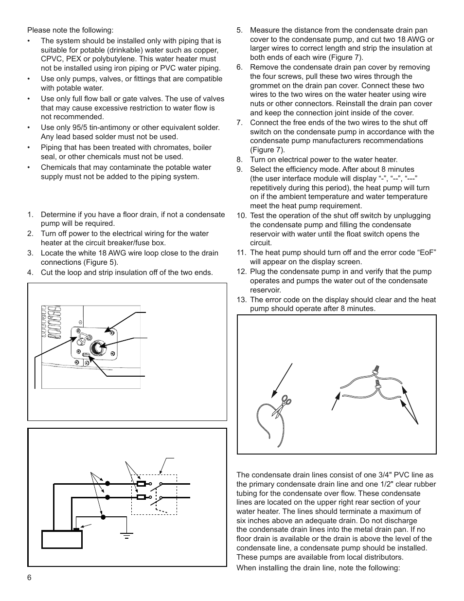 Condensate drain line installation | State SPX 50 DHPT User Manual | Page 6 / 20