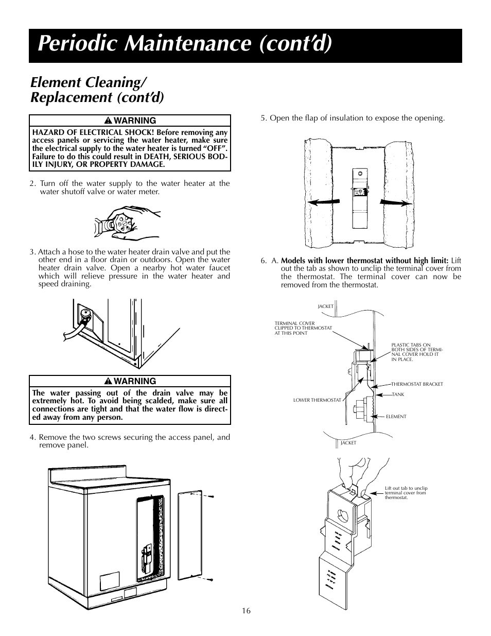 Periodic maintenance (cont’d), Element cleaning/ replacement (cont’d) | State P6 40 20T4 W User Manual | Page 16 / 20