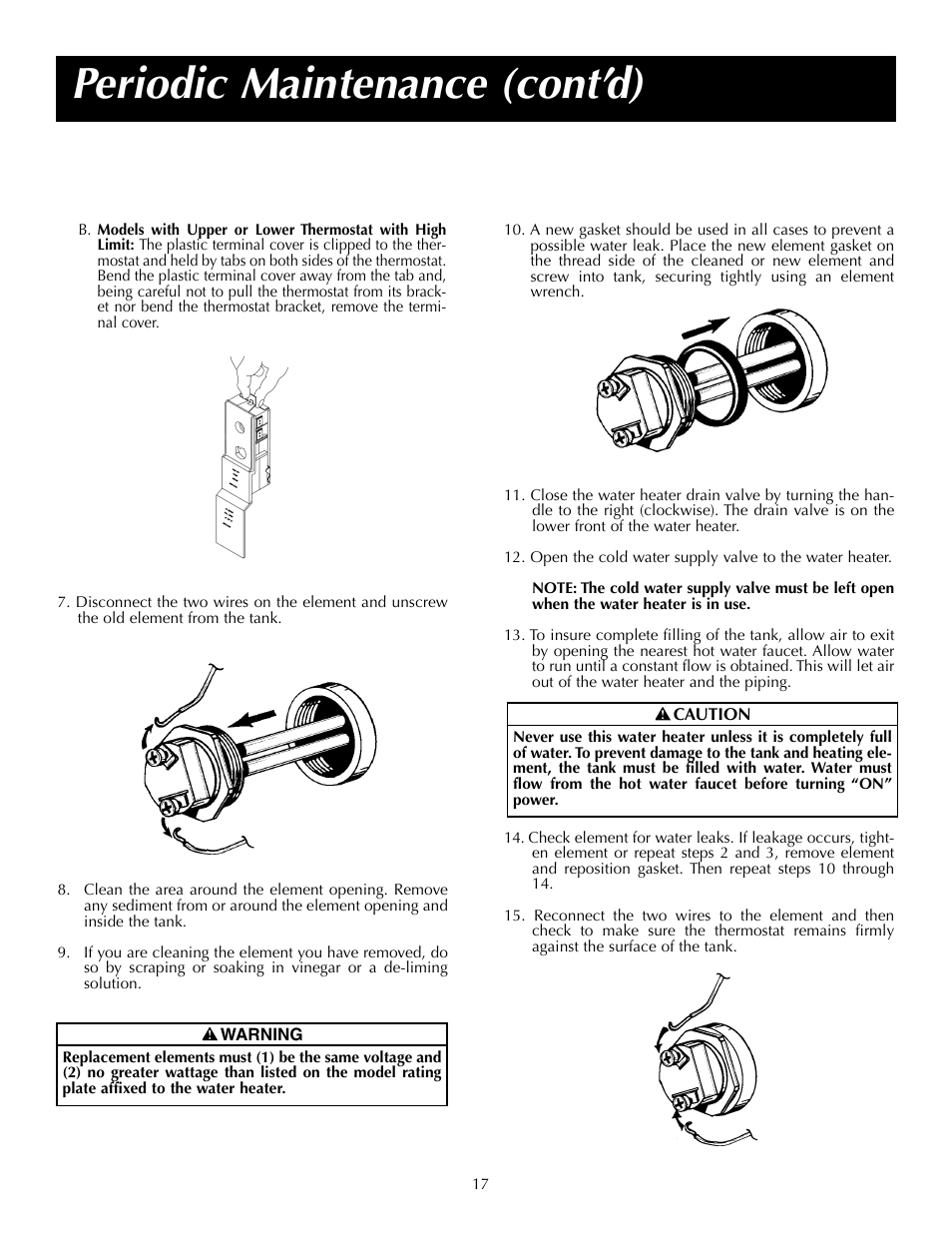 Periodic maintenance (cont’d) | State P6 40 20T4 W User Manual | Page 17 / 20