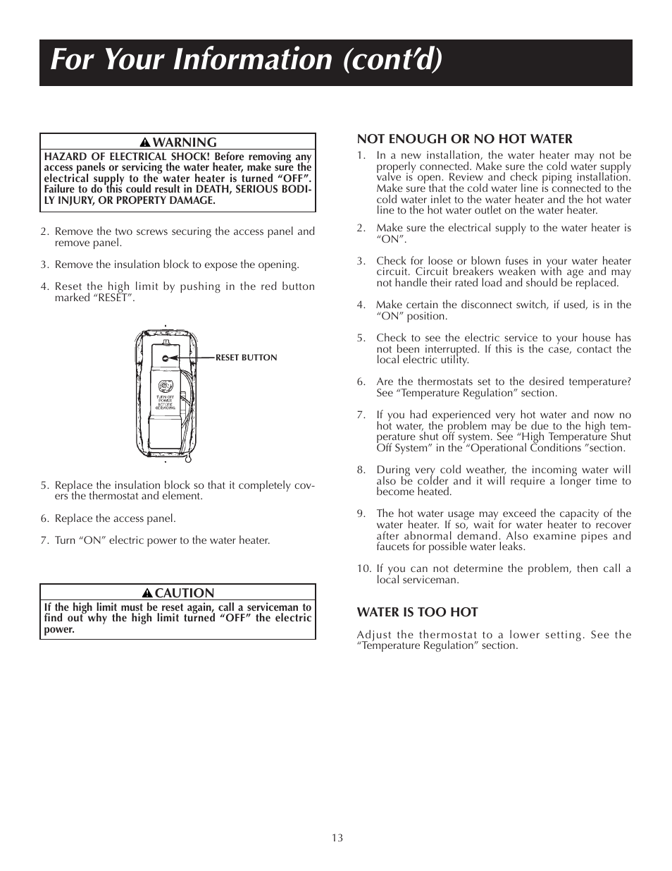 For your information (cont’d) | State P6 20 10 MS K User Manual | Page 13 / 20