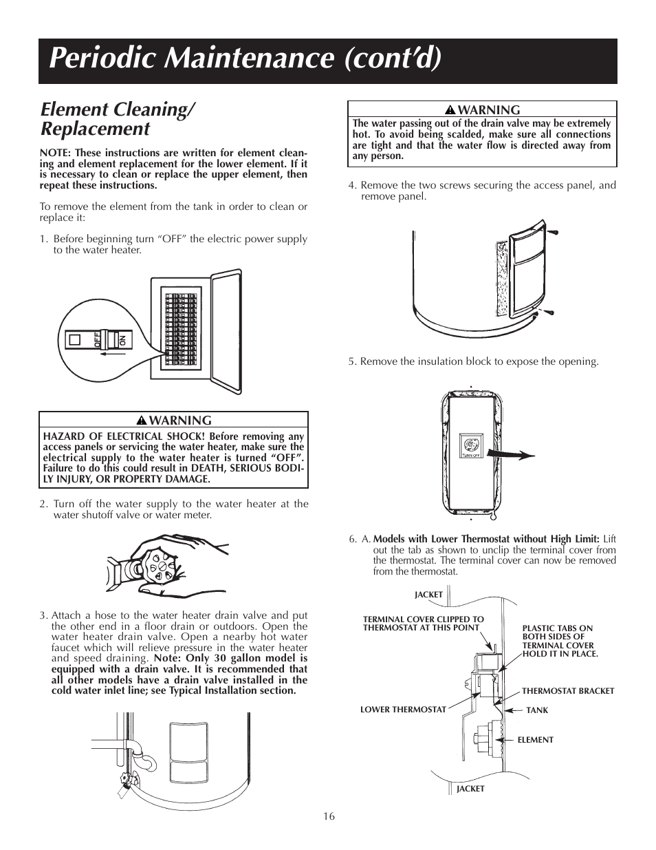 Periodic maintenance (cont’d), Element cleaning/ replacement | State P6 20 10 MS K User Manual | Page 16 / 20