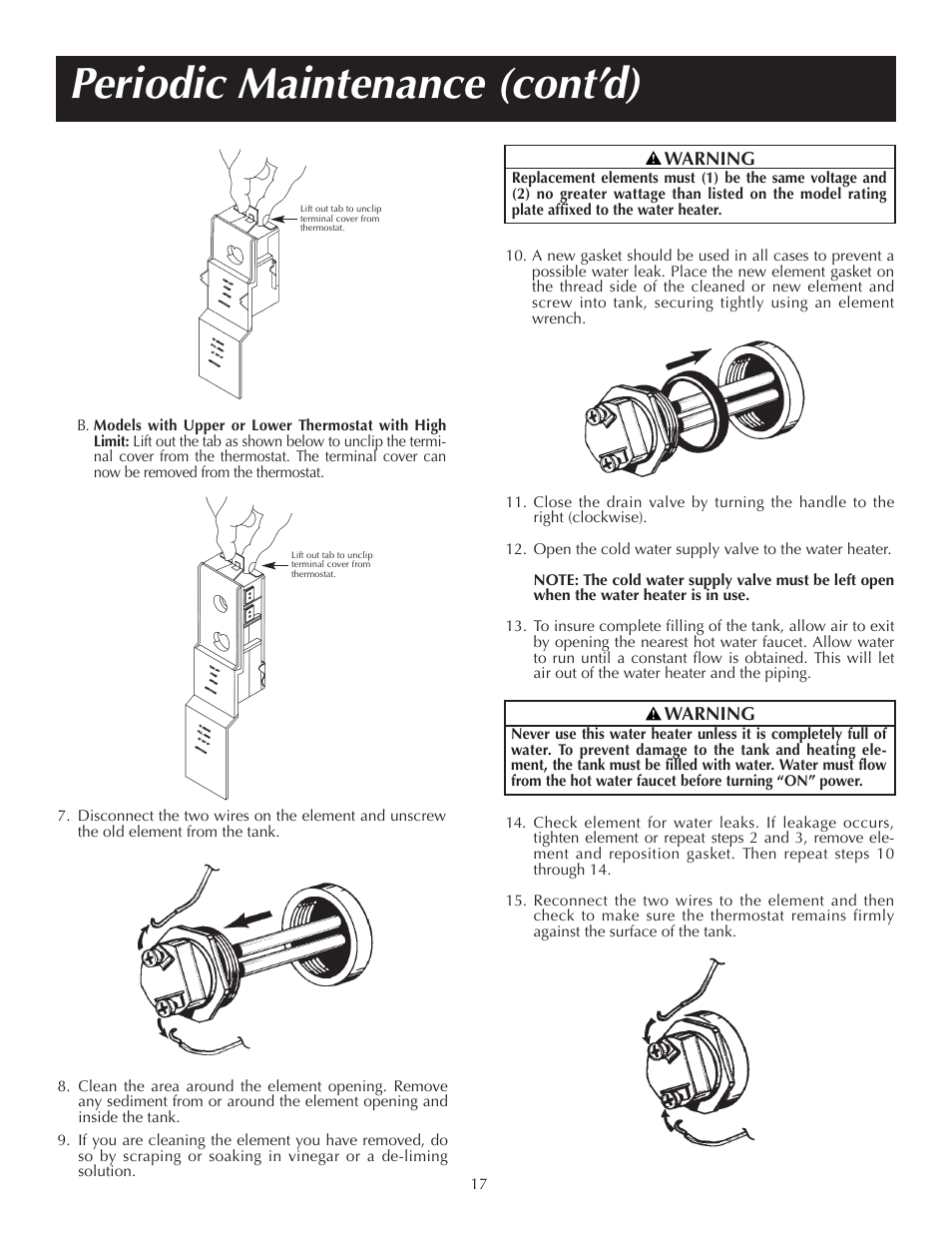 Periodic maintenance (cont’d) | State P6 20 10 MS K User Manual | Page 17 / 20