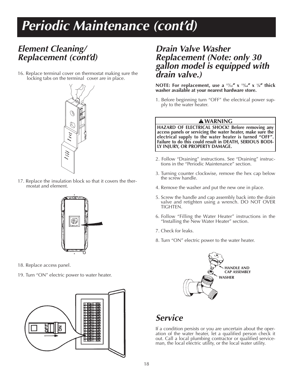 Periodic maintenance (cont’d), Element cleaning/ replacement (cont’d), Service | State P6 20 10 MS K User Manual | Page 18 / 20