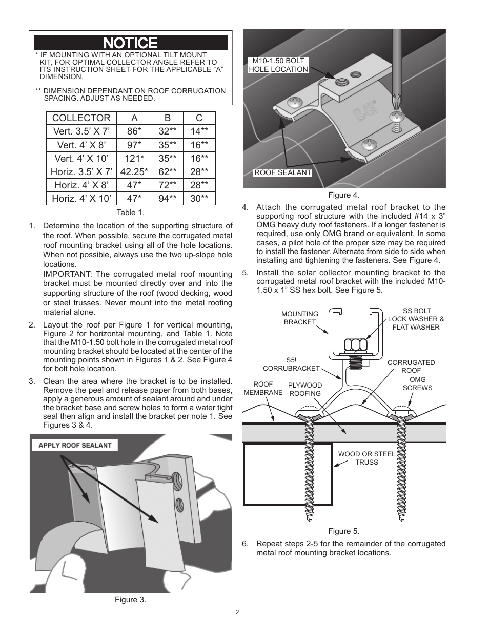 Notice | State Corrugated Metal Roof User Manual | Page 2 / 3