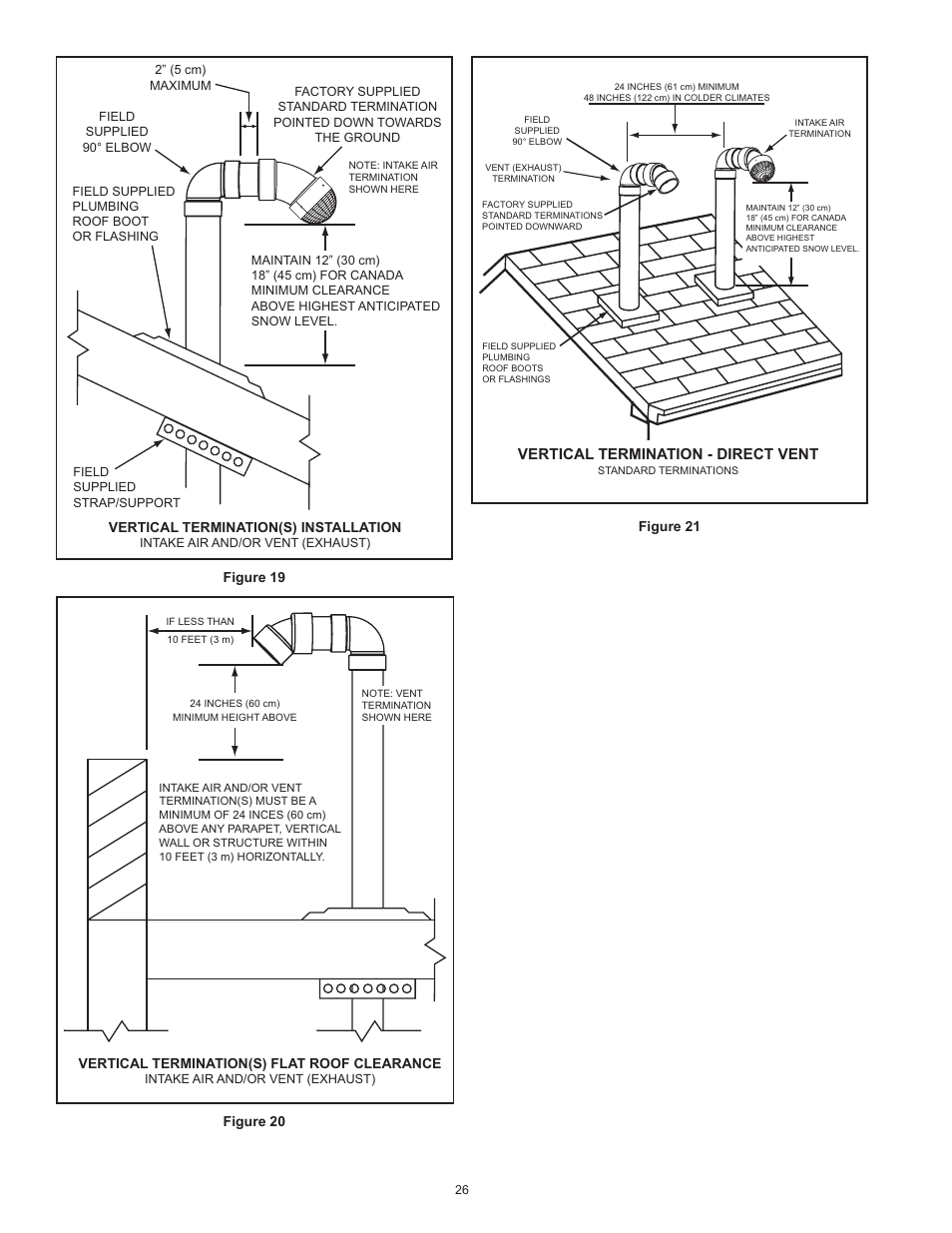 Vertical termination - direct vent | State SSX100 User Manual | Page 26 / 72