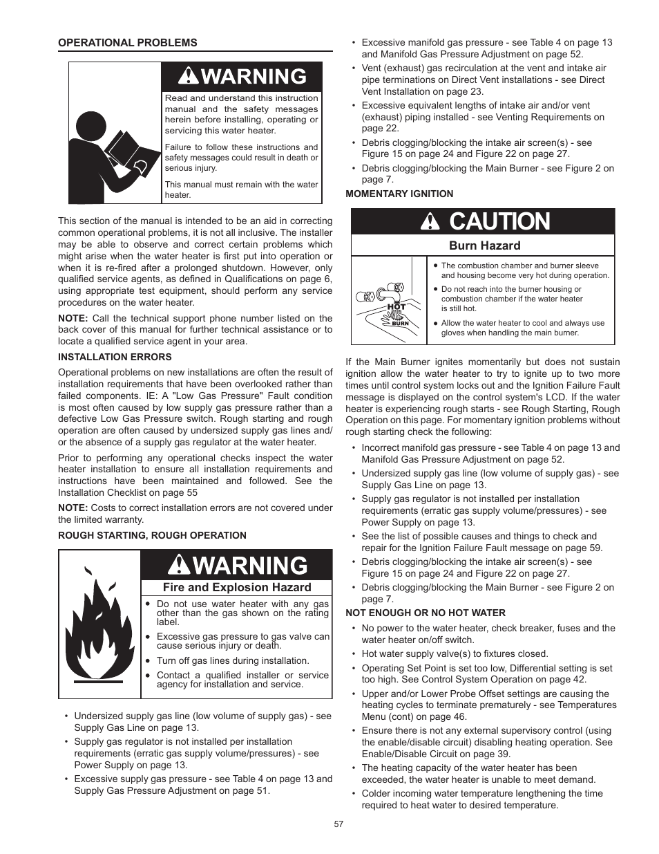 Caution | State SSX100 User Manual | Page 57 / 72