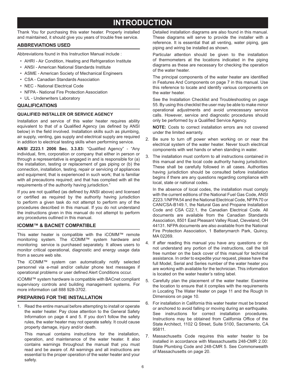Introduction | State SSX100 User Manual | Page 6 / 72