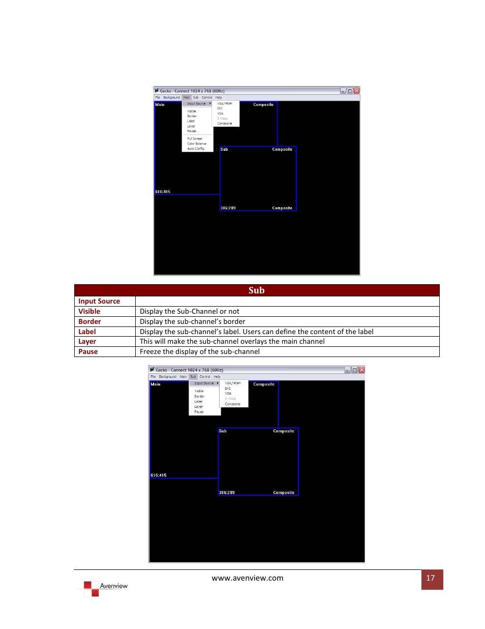 Avenview DVI-SPLITPRO-2BB User Manual | Page 17 / 26