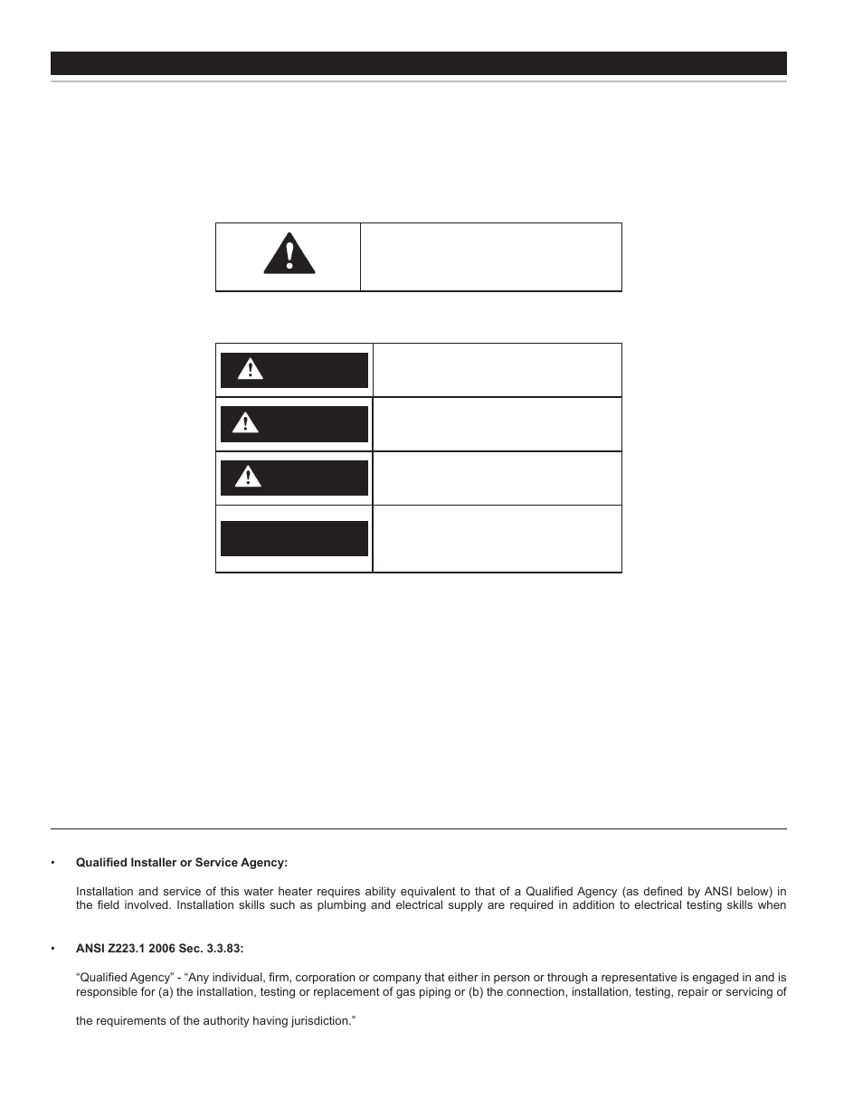 Danger, Warning, Caution | State SSED 5 thru SSED 120 User Manual | Page 2 / 48