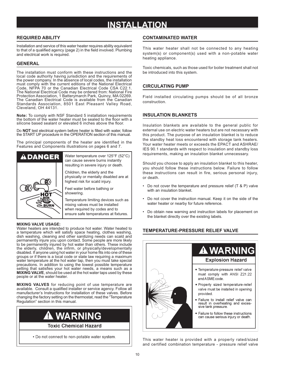 Installation | State CSB 120 54 IFE User Manual | Page 10 / 52