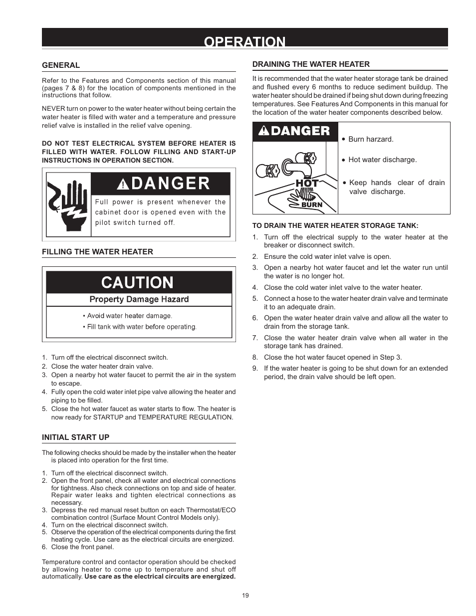 Operation | State CSB 120 54 IFE User Manual | Page 19 / 52