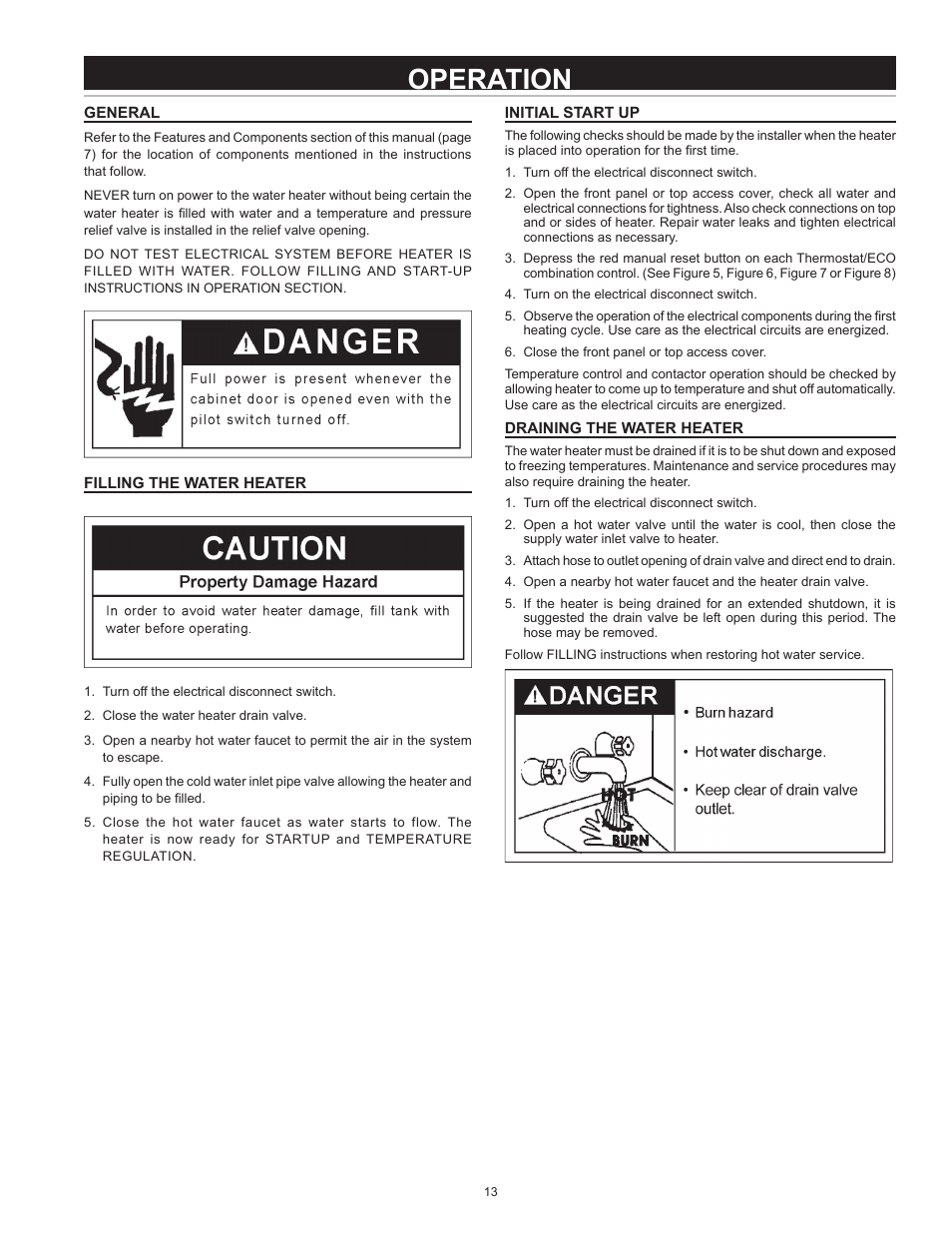 Operation, Installation | State PCE 120 2ORTA User Manual | Page 13 / 24