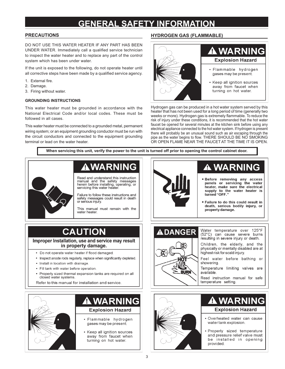 General safety information | State PCE 120 2ORTA User Manual | Page 3 / 24