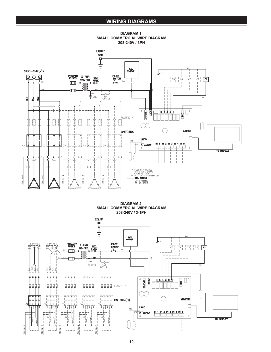 Wiring diagrams | State SSE-120 User Manual | Page 12 / 48