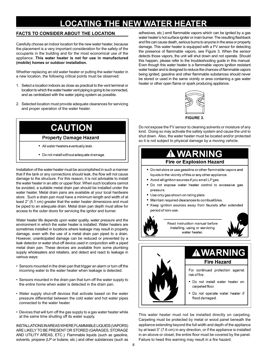 Locating the new water heater | State SDV 75 70 NE/PE User Manual | Page 8 / 36